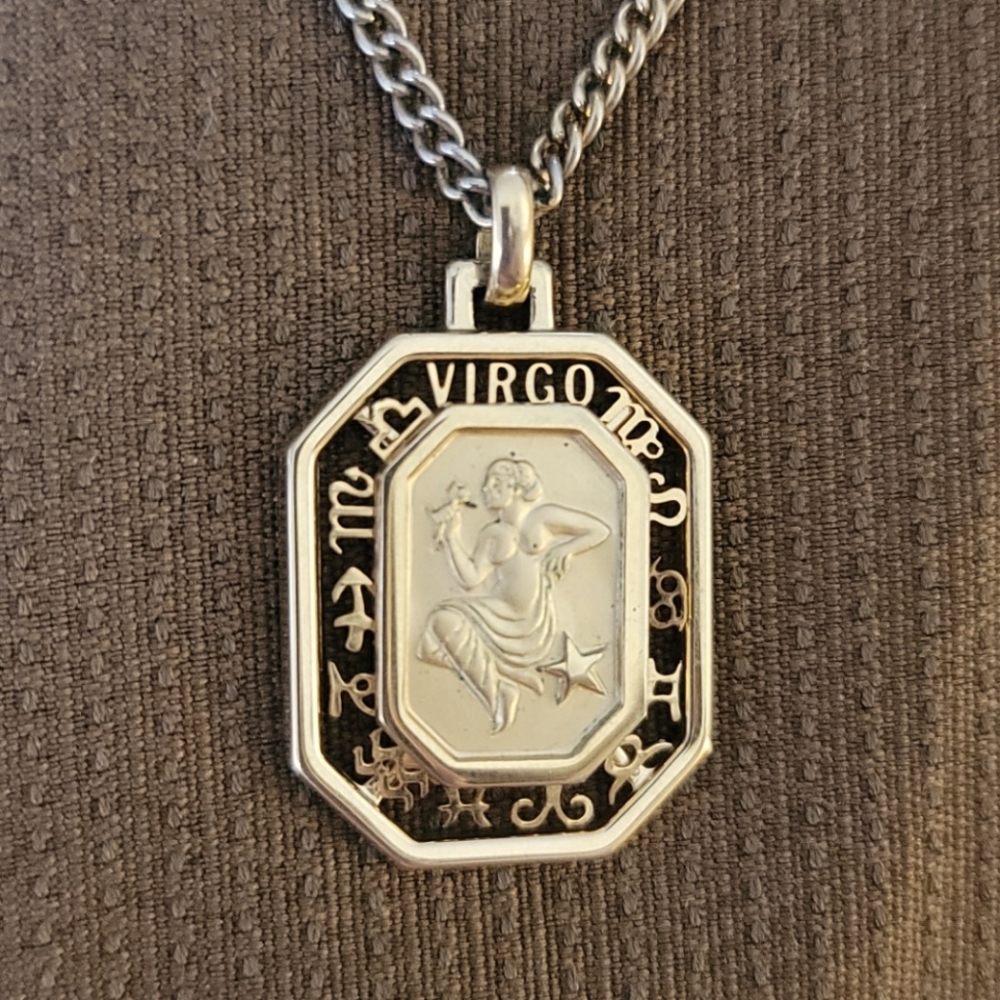 Vintage Virgo Astrology Necklace -Stunning!